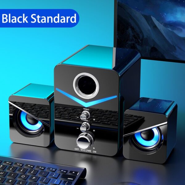USB Wired Fashion Combination Speaker For Computer Speakers Bass Stereo Music Player Subwoofer Sound Box For PC Phones Sound Bar