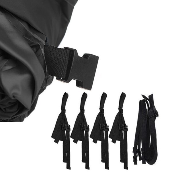 Universal Waterproof Boat Cover Uv Protection Towed Fishing V Type High Elastic Adjustable Boat Cover W/ Storage Bag Buckle