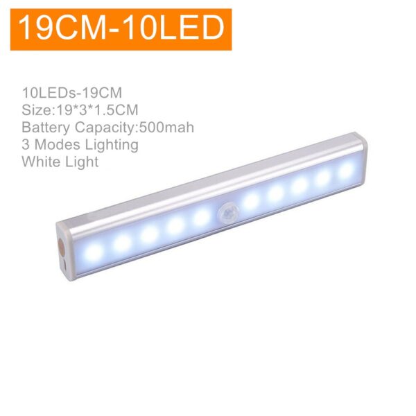 19/30/40CM USB Rechargeable Motion Sensor Led Closet Lights for Bedroom Magnetic Wall Light for Kitchen Cabinet Closet Stairway