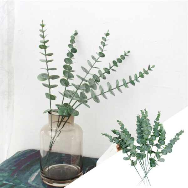 10 Piece Simulation Green Plants Eucalyptus Leaf Branch Artificial Fake Flower Wedding Shooting Prop Home Decoration Garland