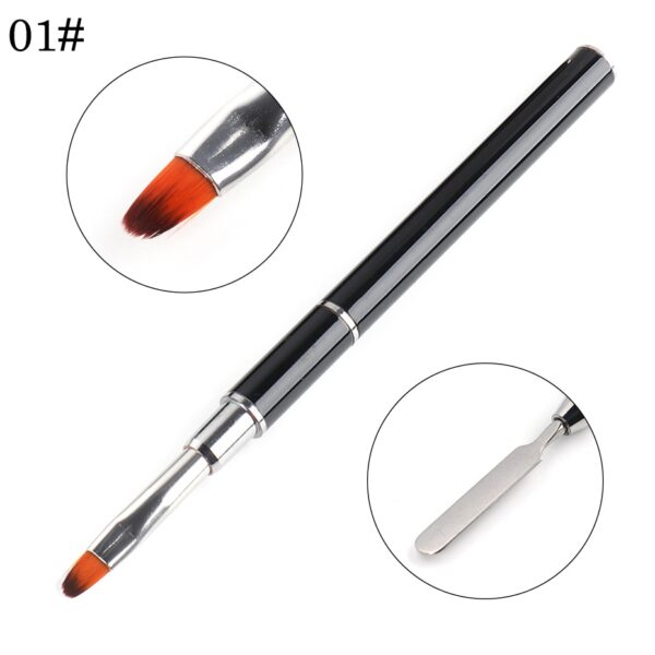 1pcs Nail Art Brushes For Manicure Double Sided Paint Acrylic Brush Pen UV Gel Polish Acryl Nail Design Accessory Tools JI1841