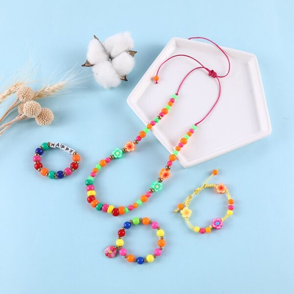 Makersland DIY Colorful Beads Set Handmade Beaded Girl Toys Puzzle Crafts Bracelet Jewelry Making Sets Creative Gift For Child