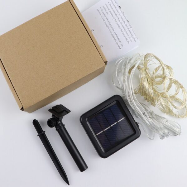 Solar Lamp LED String Lights Outdoor 8 Modes Fairy Curtain Light for Window Christmas Party Patio Garden Garland Holiday Decor