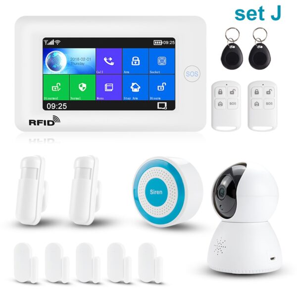 Awaywar Alarm System supports WiFi and GSM for Smart home Security Burglar compatible with Tuya IP Camrea