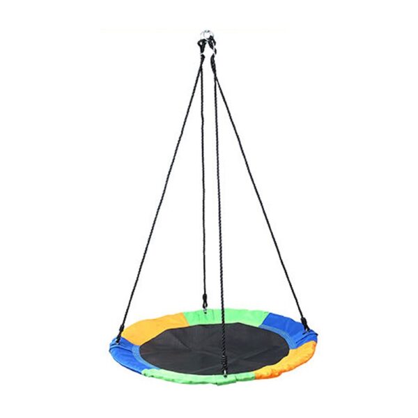 Outdoor 1M 40inch Saucer Rotate Tree Nest Swing 900D 600lbs Flying Giant Rope Round Swing