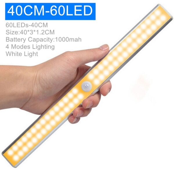19/30/40CM USB Rechargeable Motion Sensor Led Closet Lights for Bedroom Magnetic Wall Light for Kitchen Cabinet Closet Stairway