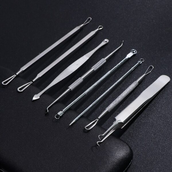 Acne Remover Toolkit Blackhead Pimple Cleaning Needles Comedones Squeezing Tweezers Facial Kit Beauty Care Makeup Tools BEMP01-1