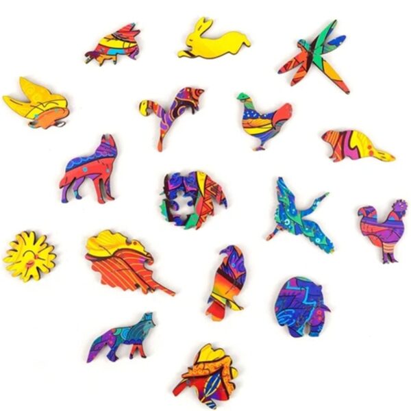 Wooden Puzzle For Adults Children DIY Wooden Puzzles Each Piece Is Animal Shaped The best Christmas Gift Wooden Jigsaw Puzzle