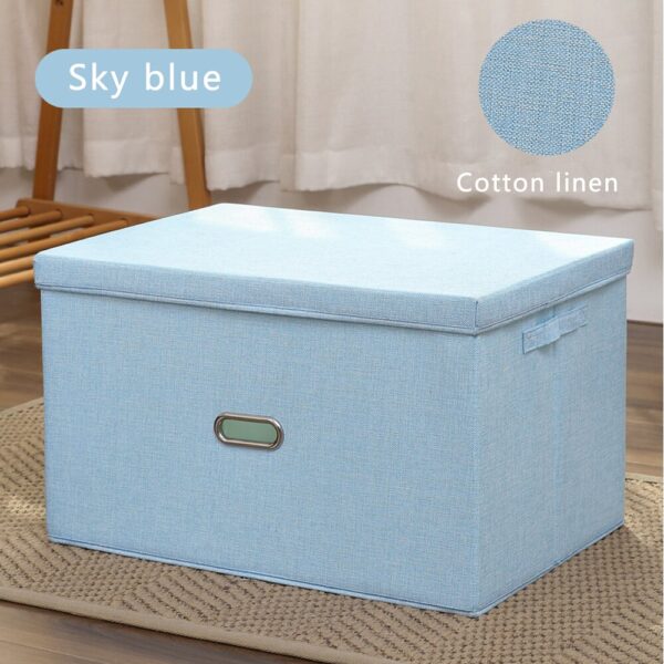 Multiple Models/Brand New/ Large Capacity Cotton Linen Folding Storage Box With Lid Clothing/Toy Storage Household Organization