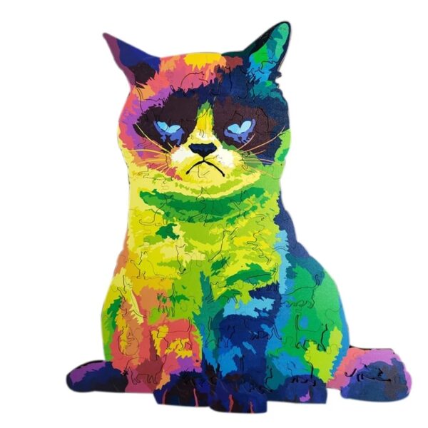 Wooden Jigsaw Puzzle For Adults Children Each Piece Is Animal Shaped DIY 3D Christmas Gift For Kid A4 Wooden Jigsaw Puzzle