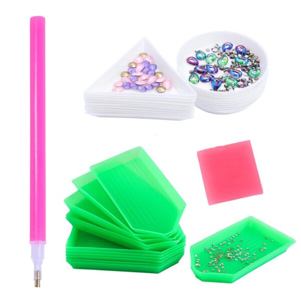 1440pcs AB White Nail Rhinestones Set Flat Back Design Nail Strass Crystal Stones 3D Nail Art Decoration Accessories Tools LA880