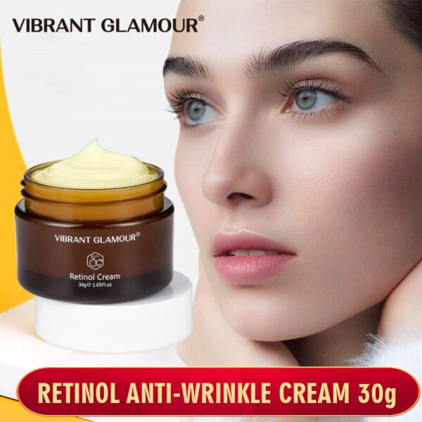 VIBRANT GLAMOUR Retinol Face Cream Firming Lifting Anti-Aging Remove Wrinkle Whitening Brightening Moisturizing Facial Skin Care