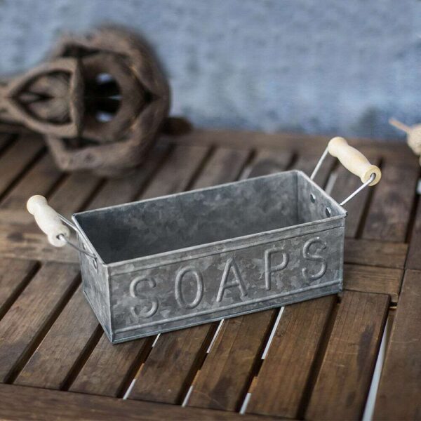 French Iron Soap Box Storage Container Iron Flower Device Retro Look In Your Home Or Garden