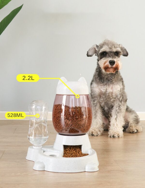 2.2L Pet Dog Cat Automatic Feeder Bowl for Dogs Drinking Water 528ml Bottle Kitten Bowls Slow Food Feeding Container Supplies
