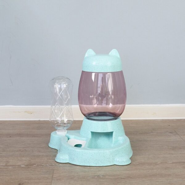 2.2L Pet Dog Cat Automatic Feeder Bowl for Dogs Drinking Water 528ml Bottle Kitten Bowls Slow Food Feeding Container Supplies