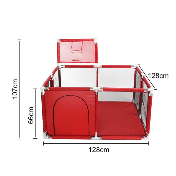 Baby Playpen Portable Plastic Fencing For Children Folding Safety Fence Barriers For Ball Pool For Child Travel Basketball Hoop