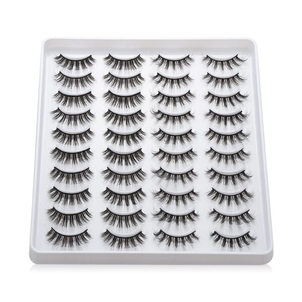 20 Pairs Thick Black Mixed 3D Mink False Eyelashes Natural Long Wispies Bushy Fluffy Lashes Reusable Eye Makeup Beauty Extension