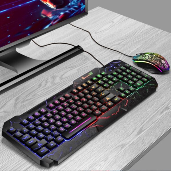 LED Luminous Gaming Keyboard Mouse Combos USB Wired Gamer Kit Backlight Waterproof Multi-Media Keyboard And Mouse Set For PC