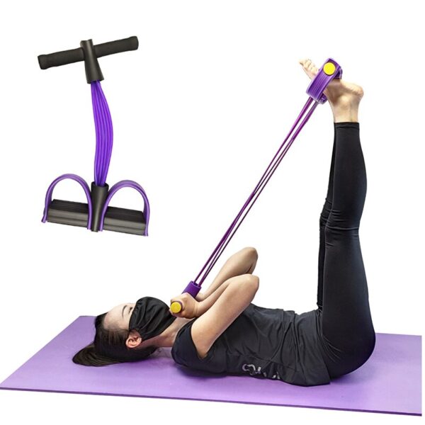Fitness Equipment Abdominal Device Fitness Sports Multi-function Tension Rope Four-tube Pedal Puller Sit-up Equipment