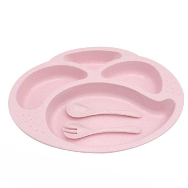 Baby Feeding Dishes Children Tableware Plate Feeding Bowl Fruit Snack Sub-grid Dinner Plate Food Dishes