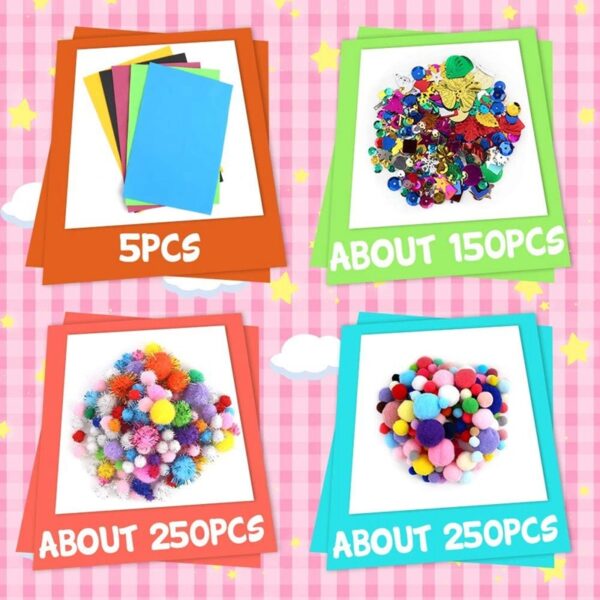 1100 Pcs Craft Supply Kit, Craft Box for Kids Art and Craft Supplies Crafts Of Arts and Crafts in Parent Child Classroom