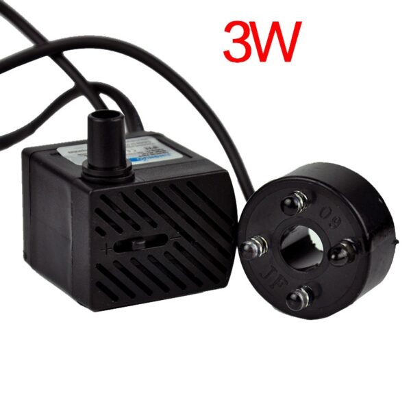 AC 220V 3W 5W Submersible Water Pump LED Aquarium Fountain Fish Pond Fish Tanks Plants Growth Supplies Tool Aquatic Pet Kit