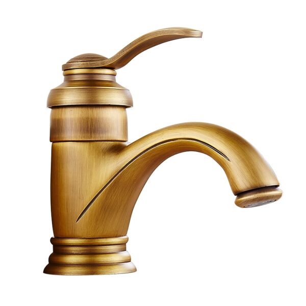 Antique Diverter Basin Faucet Mixer Gold Retro Bathtub Basin Faucets Sink Waterfall Torneira Banheiro Home Improvement EA6TPL