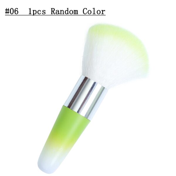 1pcs Cleaning Brush Nail Art Dust Powder Remove Cleaner Soft Plastic Brushes Manicure Makeup Nails Accessory Clear Tools NL095