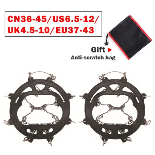 Mosodo 1pair Anti-Skid Snow Ice Gripper Winter Unisex Shoe Cleats Grips Spikes Crampons Fishing Climbing Anti Slip Shoes Cover