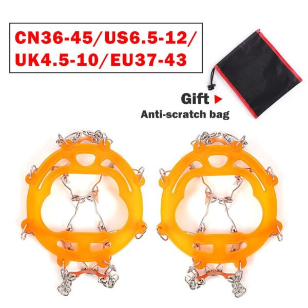 Mosodo 1pair Anti-Skid Snow Ice Gripper Winter Unisex Shoe Cleats Grips Spikes Crampons Fishing Climbing Anti Slip Shoes Cover