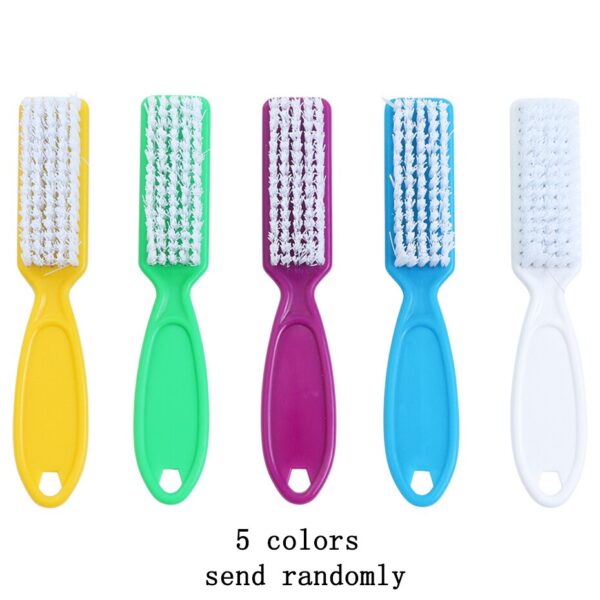 1pcs Cleaning Brush Nail Art Dust Powder Remove Cleaner Soft Plastic Brushes Manicure Makeup Nails Accessory Clear Tools NL095