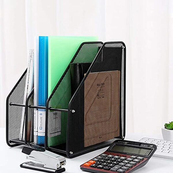 Desk Organize Office Storage Box Desktop File Rack Home Bookends Book Holder Business A4 Document Trays Magazine Pen Holder