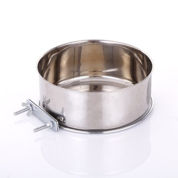 Stainless Steel Dog Cat Hanging Bowl Can Hang Stationary Dog Cage Bowls Durable Puppy Kitten Feeder Water Food Bowl Pet Supplies