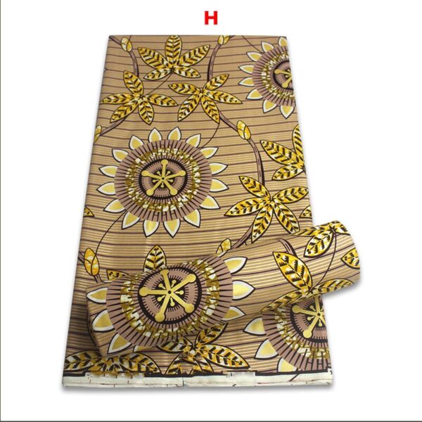 2021 African Gold Wax Fabric 100% cotton High Quality Nigeria Fabric Wax Print Ankara Wax For Sewing 6yards Women Fabric