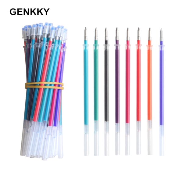 20Pcs Erasable Gel Pen Refill Rod 0.5mm Washable Handle Magic Erasable Pen Refills For School Writing Tools Kawaii Stationery