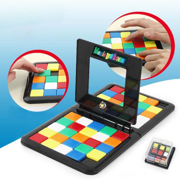 Color Battle Square Race Game Parent-Child Square Desktop Kids Puzzles Learning Educational Toys Anti Stress Boys Girls Gifts (Multi)