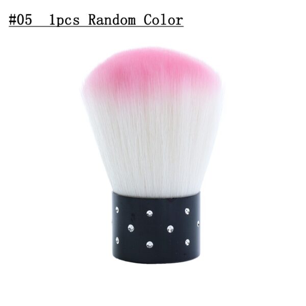 1pcs Cleaning Brush Nail Art Dust Powder Remove Cleaner Soft Plastic Brushes Manicure Makeup Nails Accessory Clear Tools NL095