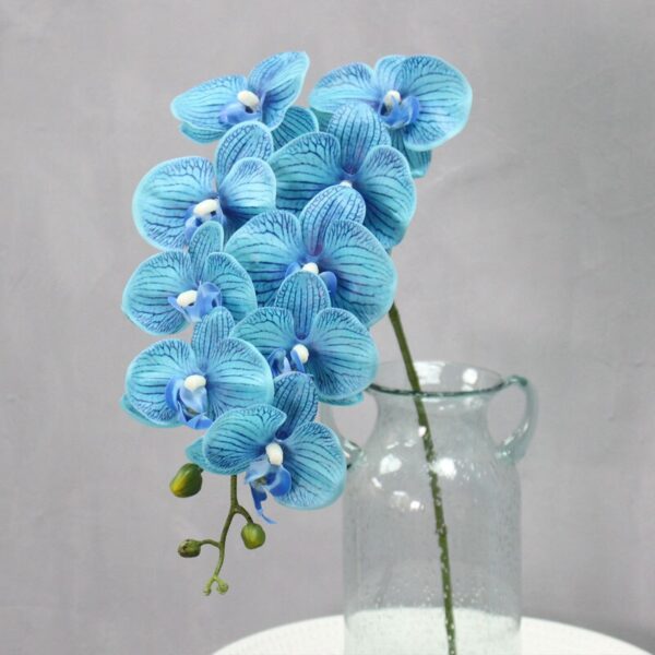 9 Head Real Touch PU Latex Phalaenopsis Artificial Flower Orchid Home Decor Bedroom Potted Plants DIY Wedding Material Wholesale