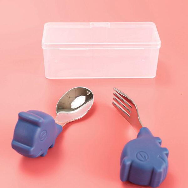 Cow Silicone Baby Feeding Silicone Plate Kids Bowl For Breakfast Nursning Feeding Tableware Set With Spoon Fork Set