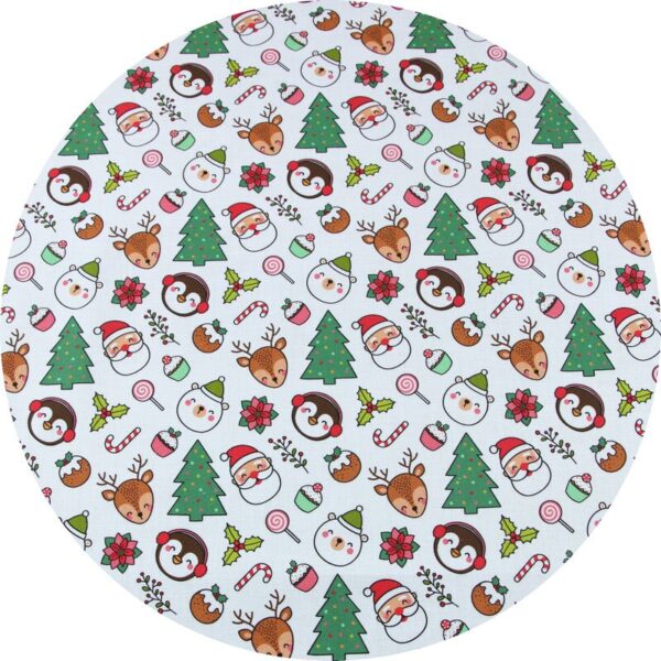 cartoon christmas printed cotton fabric tissue for kids dress DIY patchwork handmade textile cloth doll handbag sewing material