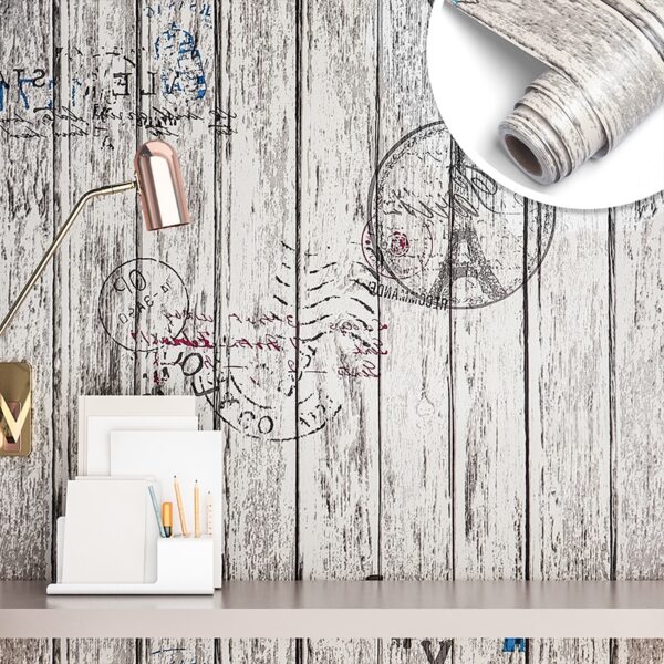 Waterproof Self Adhesive Wallpaper Vinyl Contact Paper Wood Wallpaper For Bedroom Wardrobe Sticker Furniture Home Improvement
