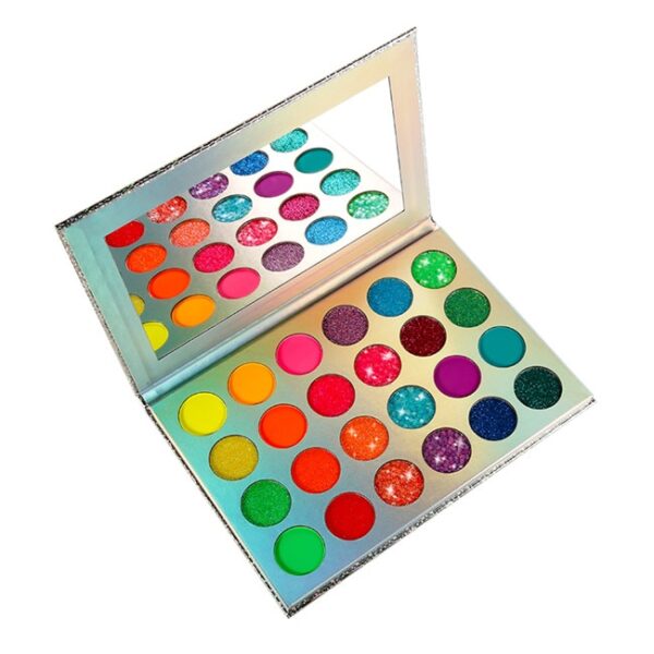 DE'LANCI Aurora Glow Eyeshadow Stage Clubbing Neon Makeup Kit in Blacklight UV Glow in the Dark Fluorescent Eye Shadows