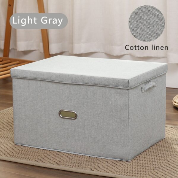 Multiple Models/Brand New/ Large Capacity Cotton Linen Folding Storage Box With Lid Clothing/Toy Storage Household Organization