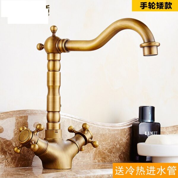 Antique Diverter Basin Faucet Mixer Gold Retro Bathtub Basin Faucets Sink Waterfall Torneira Banheiro Home Improvement EA6TPL