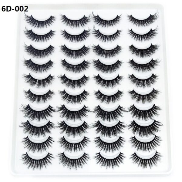 20 Pairs Thick Black Mixed 3D Mink False Eyelashes Natural Long Wispies Bushy Fluffy Lashes Reusable Eye Makeup Beauty Extension