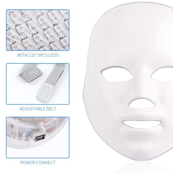 NOBOX-Minimalism Design 7 Colors LED Facial Mask Photon Therapy Anti-Acne Wrinkle Removal Skin Rejuvenation Face Skin Care Tools