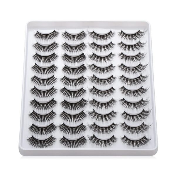20 Pairs Thick Black Mixed 3D Mink False Eyelashes Natural Long Wispies Bushy Fluffy Lashes Reusable Eye Makeup Beauty Extension