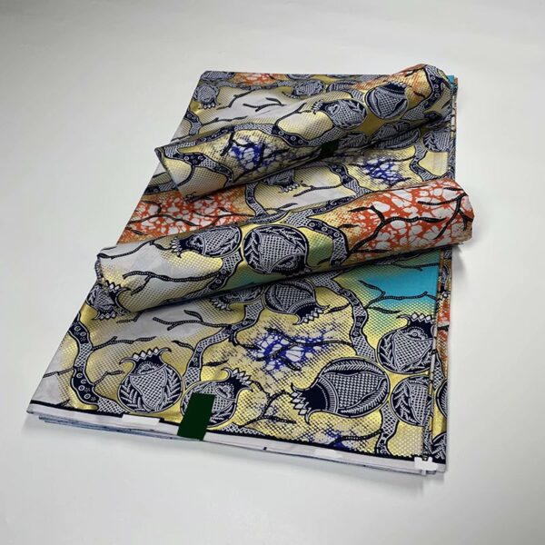 2021 African Gold Wax Fabric 100% cotton High Quality Nigeria Fabric Wax Print Ankara Wax For Sewing 6yards Women Fabric