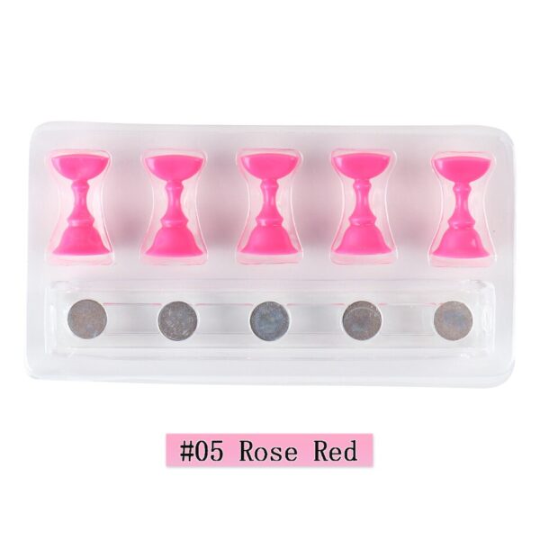 5pcs Magnetic Nail Holder Practice Training Display Stand Plastic Rack False Nail Art Tips Accessory Manicure Salon Tools JI1814