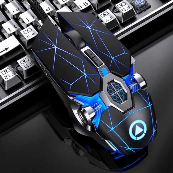 Wired Mechanical Mouse Gaming Mouse Mute Ergonomics with RGB Light for PC Computer Laptop Game Right Hand Dazzle Color E-sports